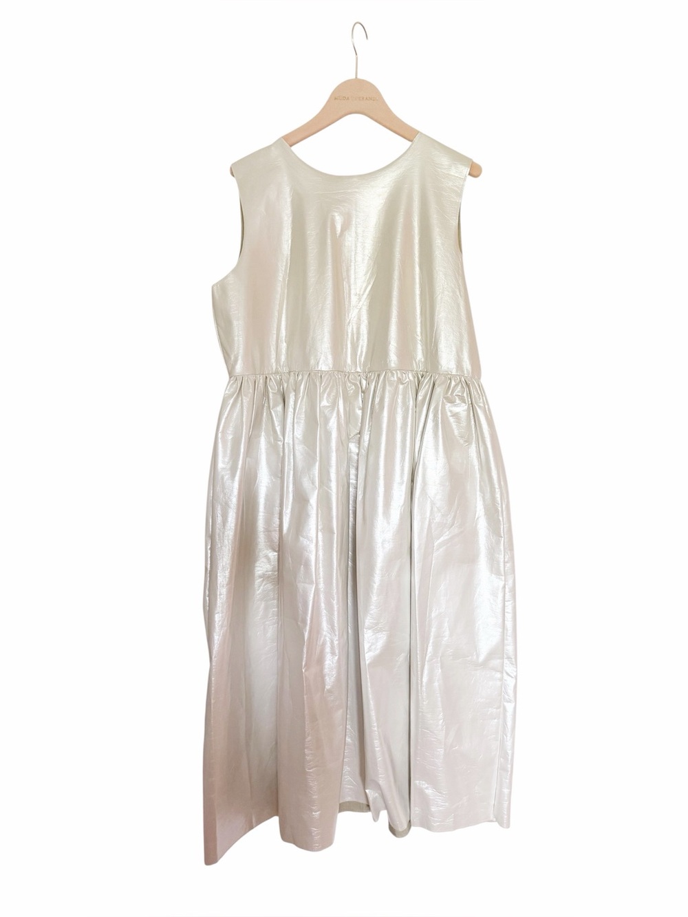 Shrimps Metallic Cream Sleeveless Knee Length Dress Size 14 Cocktail Party